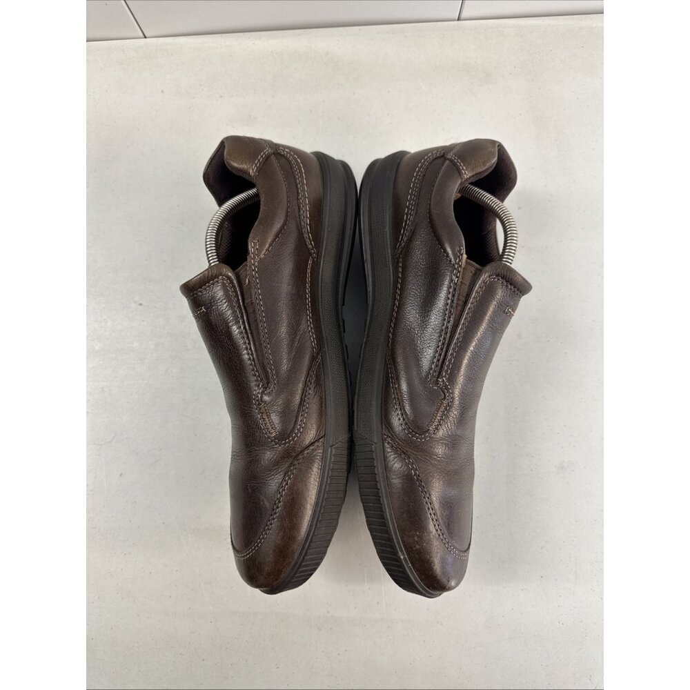 ECCO Brown Leather Slide On Casual Shoes Size EUR 47 US 13 - Picture 5 of 8